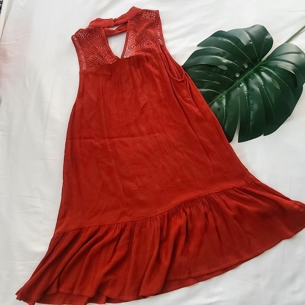 Flying Tomato Lace Trim Mini Tribal Boho Bohemian Dress — image 4 of 8